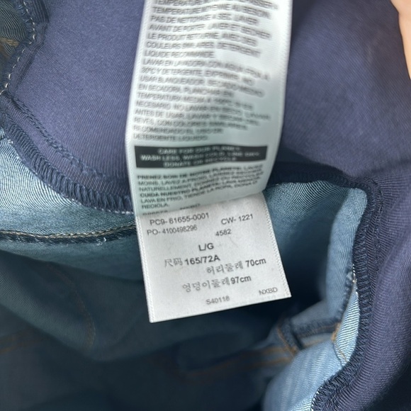 💙 🆕 LEVI Gold Label Women's Maternity Baby Bump Skinny Jeans large - Picture 8 of 9